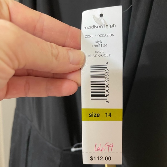 Size 14 black and gold dress NWT - Picture 5 of 7